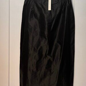 Michael Boris Black Silk Skirt
